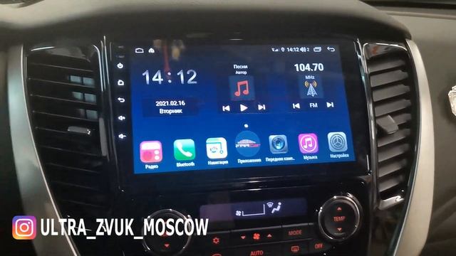 Mitsubishi Pajero Sport - магнитола Farcar S400 XH1181R и камера переднего вида 200 градусов. смотреть онлайн