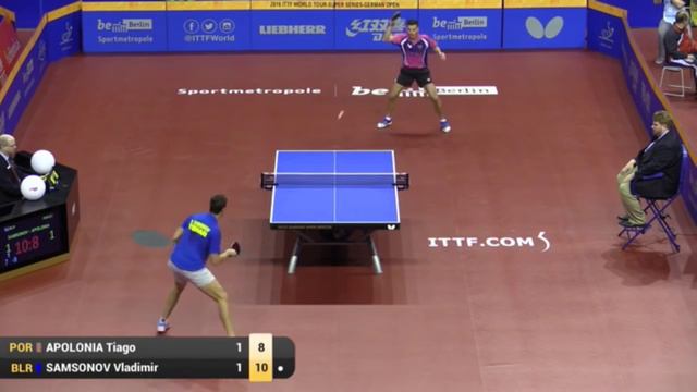 German Open 2016 Highlights: APOLONIA Tiago vs SAMSONOV Vladimir (R32) смотреть онлайн