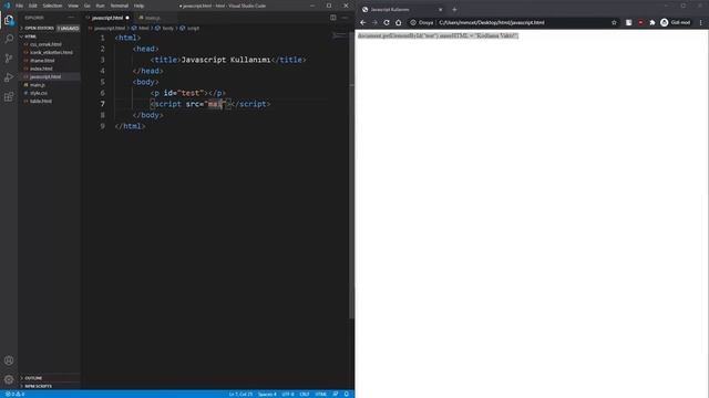 HTML Dersleri #14 - Javascript Kullanımı смотреть онлайн