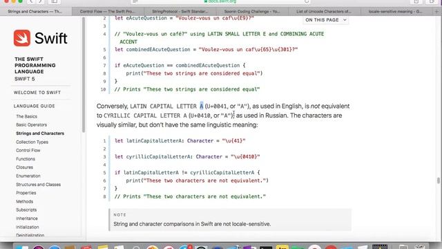 IOS, Swift 5, Theory, Tutorial, #03 P4 Strings & Characters - Unicode , Counting Characters, Acces смотреть онлайн