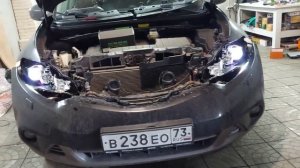 Установка bi led Vision triled ultimate series в Nissan Murano z51