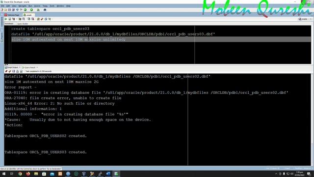 Tablespace In Oracle смотреть онлайн