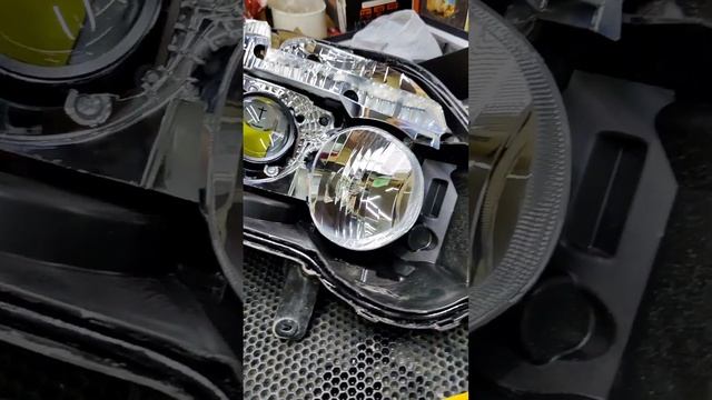 Nissan X-trail T31 рестайлинг. Установка Bi-led линз Aozoom 5 поколения.