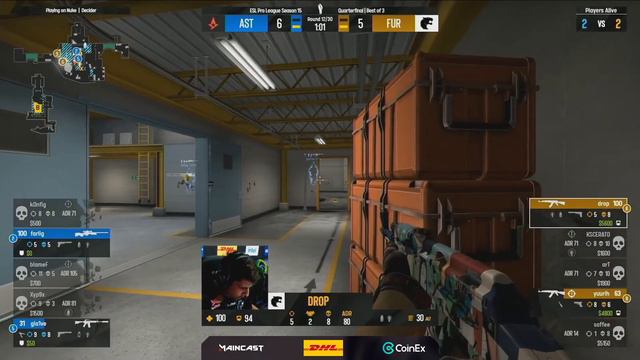 FURIA vs Astralis | Map 3 Nuke | ESL Pro League Season 15 - Quarter-finals смотреть онлайн