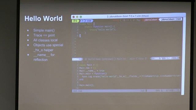Lua Workshop 2016: The Haxe Lua target - Justin Donaldson (Salesforce) смотреть онлайн
