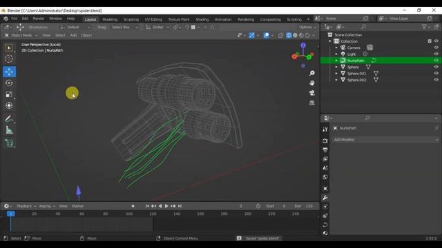 blender 2.92 spider robot modeling - rigging - animation смотреть онлайн
