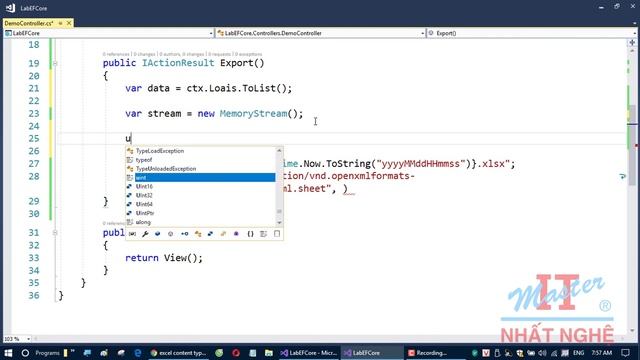 Export to Excel in ASP.Net Core смотреть онлайн