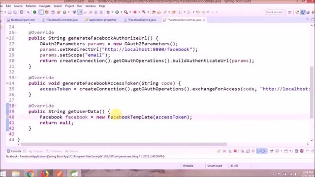 5 - REST implementation for Facebook API using Spring Social #SpringBoot #SpringSocial #FacebookAPI смотреть онлайн