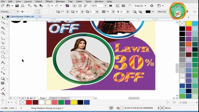 how to create banner in coreldraw l roll up Banner l business card design in coreldraw l flex banne смотреть онлайн