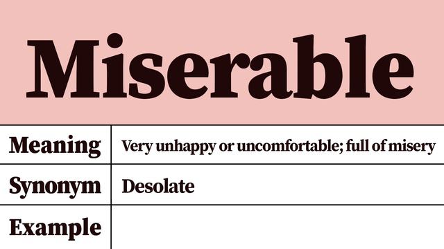 Miserable Meaning and Definition смотреть онлайн