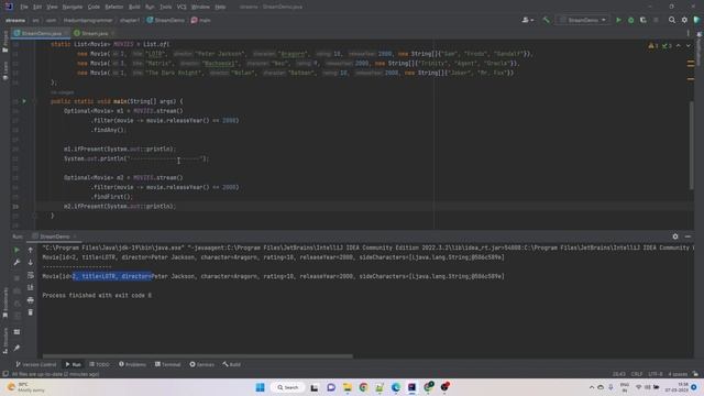 #24 Finding elements in a Java Stream смотреть онлайн