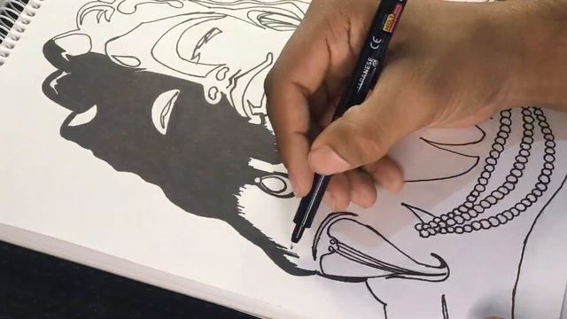 Sketch of Adiyogi Shiva - The source of Yoga | #13 #kalakaar смотреть онлайн