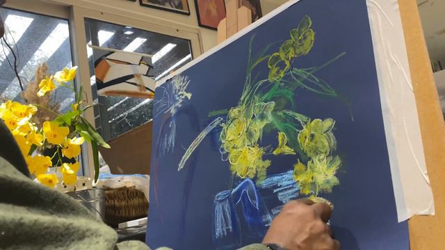 ARTWORK: A PAINTING EXERCISE : Dendrobium Golden Aya oil pastel part two смотреть онлайн