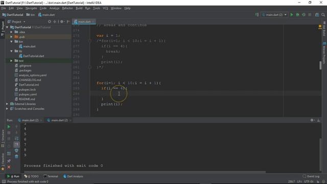Break and Continue - Dart Programming смотреть онлайн