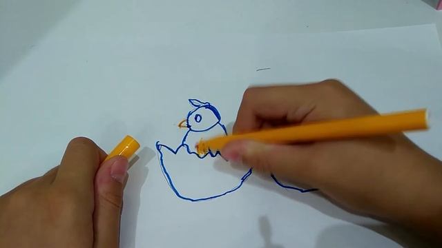 КАК НАРИСОВАТЬ ЦЫПЛЕНКА В СКОРЛУПЕ.Ну очень просто. смотреть онлайн