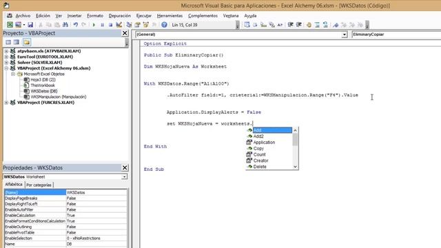Automáticamente Borrar Datos en una Tabla y Guardarlos en una Hoja Nueva: Alquimia Excel #06 смотреть онлайн