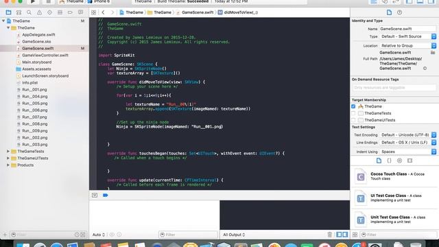 Animation In SpriteKit | Swift & Xcode 7.2 смотреть онлайн