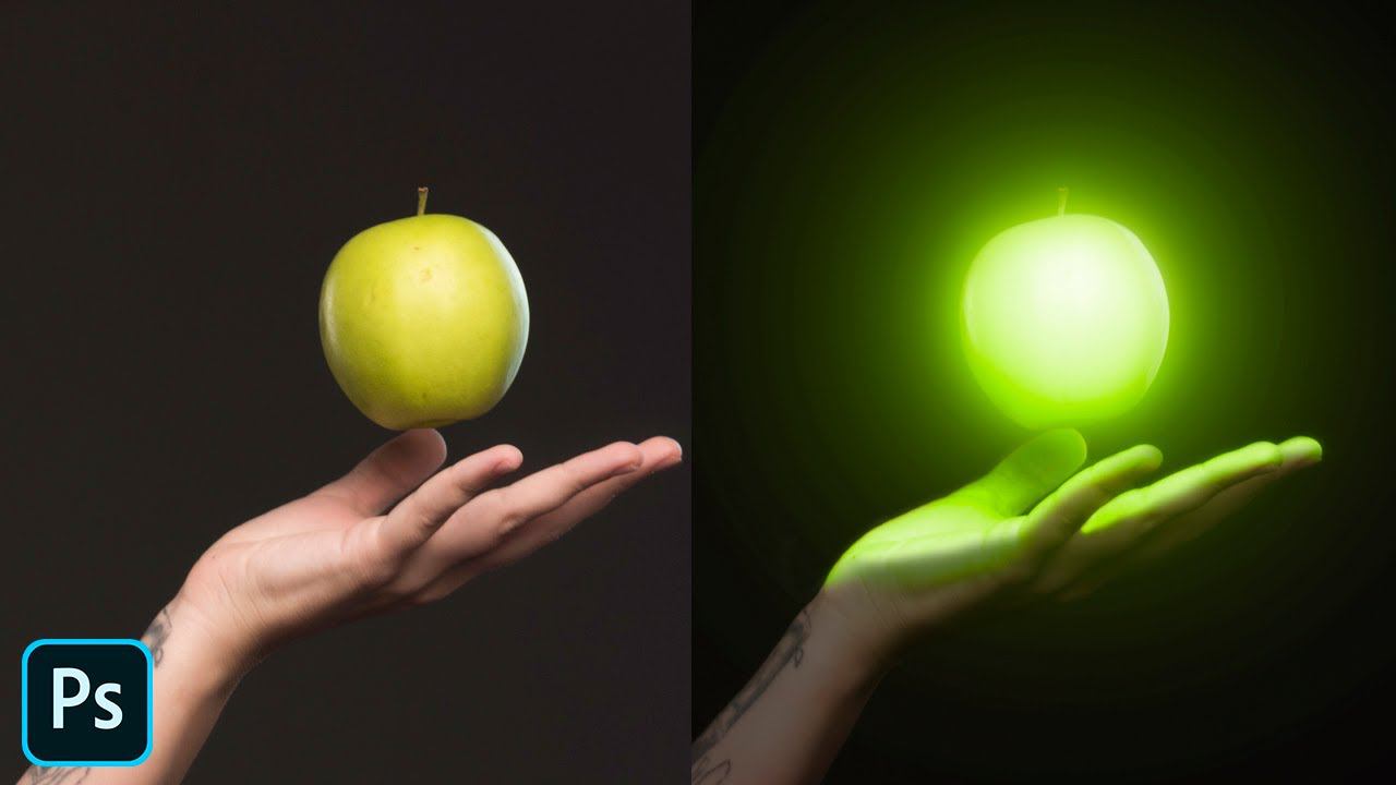 Эффект свечения в фотошопе. Уроки фотошопа. Photoshop tutorial. смотреть онлайн