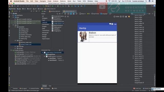 Kotlin android tutorial - 30 - ListView layout design смотреть онлайн