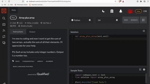 Codewars - Python - Array Plus Array