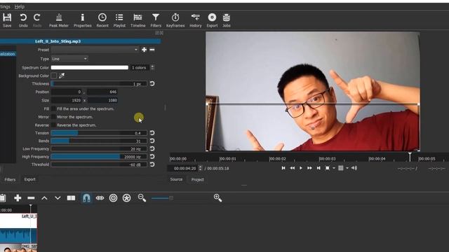 Creating Audio Spectrum Effect in Shotcut Free Video Editor смотреть онлайн