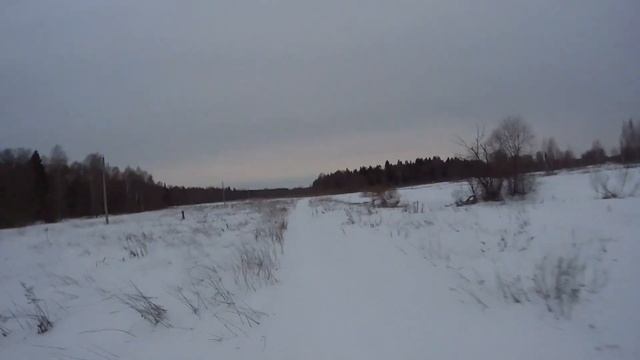 Покатушки на пит байке зимой , чуть не разложился !!! смотреть онлайн