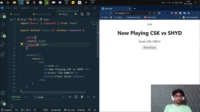 React State explained with IPL Score app. | React tutorial for beginners смотреть онлайн