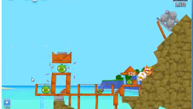 Angry Birds Facebook playthrough #1: Beach birds смотреть онлайн
