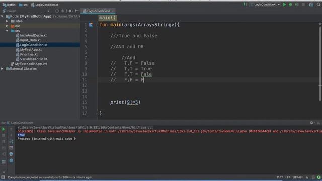 Kotlin Tutorial: Logic Condition in Kotlin смотреть онлайн