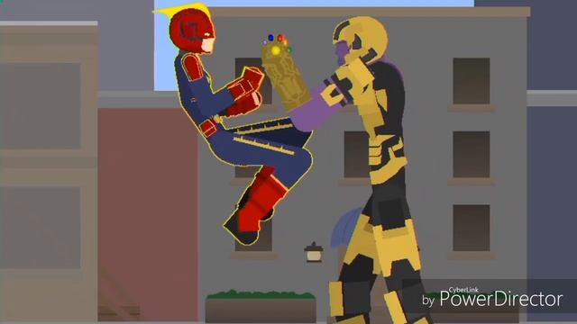 Capitã marvel vs Thanos (Stick Nodes) смотреть онлайн