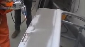 Ремонт сквозной коррозии методом газопламенного  напыления цинка.