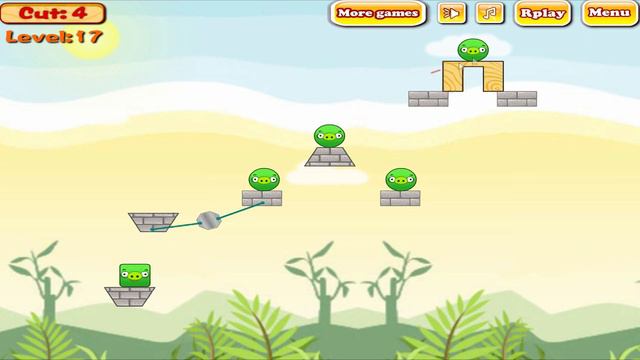 Angry Birds Piggies Out - PUSH ALL BAD PIGS TO THE GROUND!!!