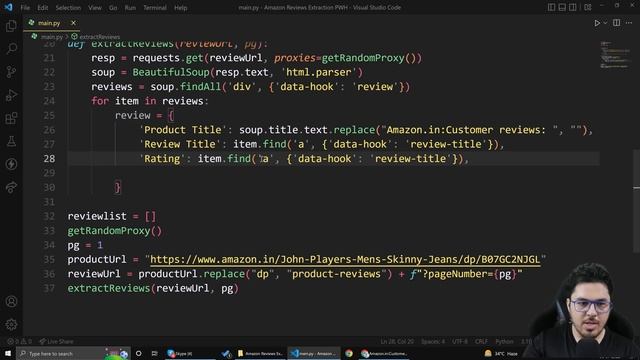 Python Project: Extracting Amazon Reviews using Requests, BeautifulSoup & SOAX ? смотреть онлайн