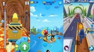 Talking Tom Sky Run vs Go Go Thomas vs Super Wings:Jett Run.Гонка Самых Быстрых.Кто Круче