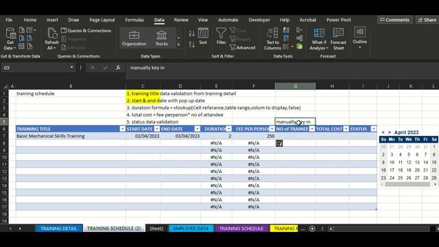 TRAINING RECORD WITH MS EXCEL смотреть онлайн
