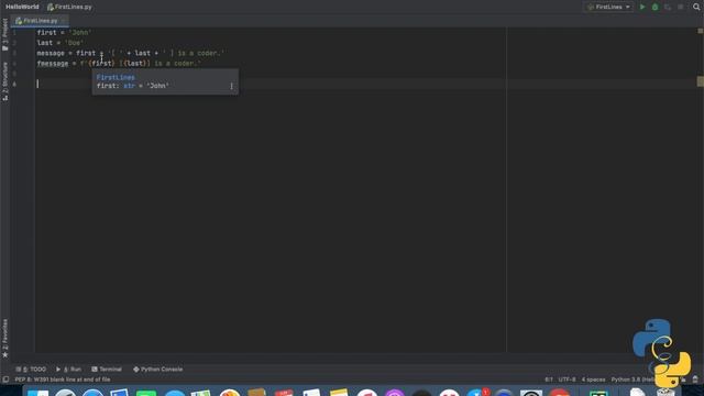 Python For Beginners | Lesson 5 | Quote Mismatches, F String Concatenation, Indexing, etc. смотреть онлайн