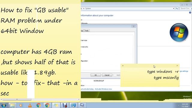 How to fix GB usable RAM problem under 32 64bit Windows смотреть онлайн