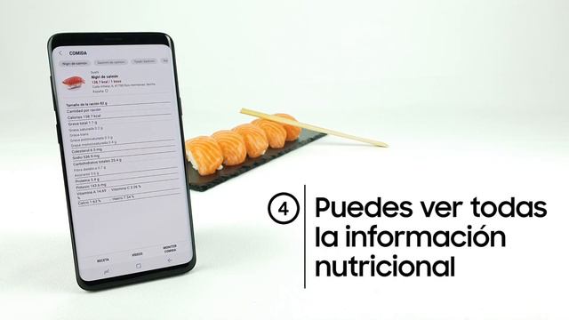 Galaxy S9 I S9+ ¿Cómo saber cuántas calorías tienen tus comidas? смотреть онлайн