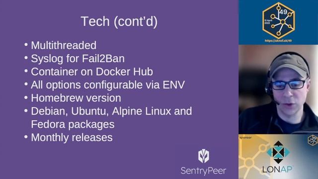 UKNOF49 - SentryPeer - A distributed peer to peer list of bad IP addresses and phone numbers смотреть онлайн