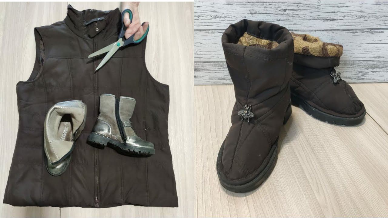 ПРЕВРАТИЛА СТАРЫЕ САПОГИ В МОДНУЮ ЗИМНЮЮ ОБУВЬ! смотреть онлайн