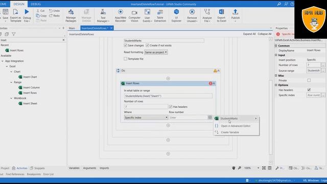 Insert and Delete Rows in Excel using UiPath | UiPath Tutorial смотреть онлайн