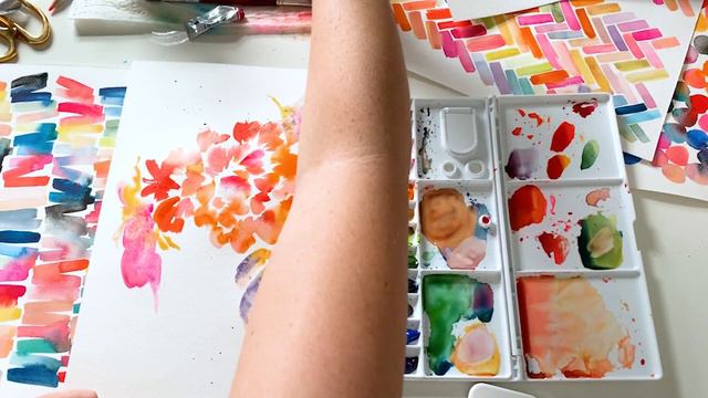 Watercolor Painting Loose Flowers! смотреть онлайн