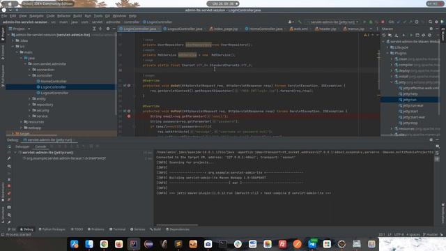 How to Debug web app in IntelliJ, webapp built by maven, run by jetty смотреть онлайн
