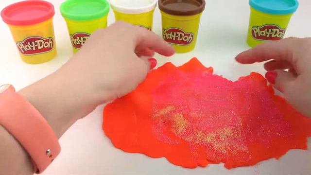 Лепим мороженое в виде сердечка из пластилина. Put the ice cream in the form of a heart from clay смотреть онлайн