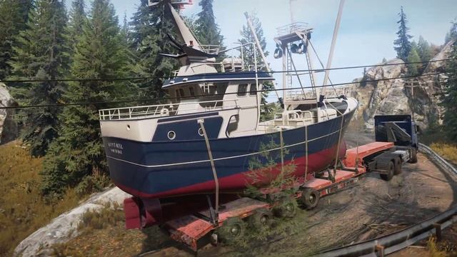 SnowRunner - VolvoFM 2010 6x6 - Trailer Offroad Transport Heavy Ship смотреть онлайн