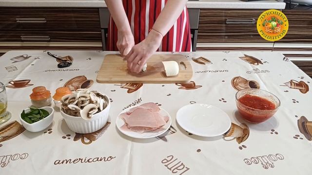 Пицца с ветчиной и грибами ┃ Лукошко Рецептов смотреть онлайн