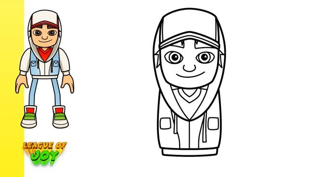 How to DRAW JAKE from SUBWAY SURFERS смотреть онлайн