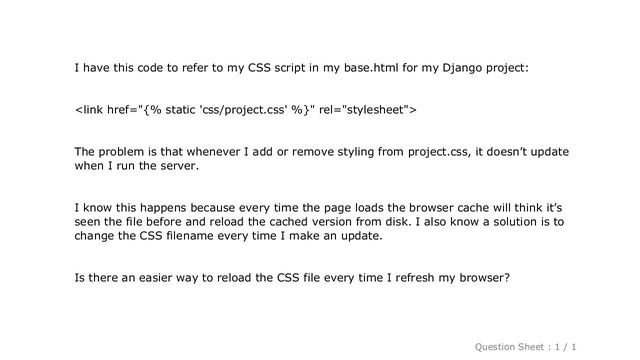 Django : Django CSS not updating смотреть онлайн