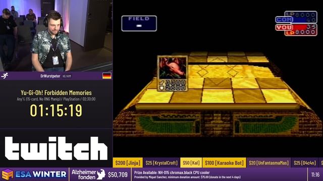 Yu-Gi-Oh! Forbidden Memories [Any% (15-card, No RNG Manip)] by DrWurstpeter - #ESAWinter23 смотреть онлайн