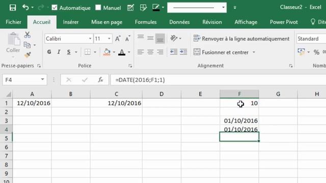 Fonction Date Excel pour créer des dates dynamiques смотреть онлайн